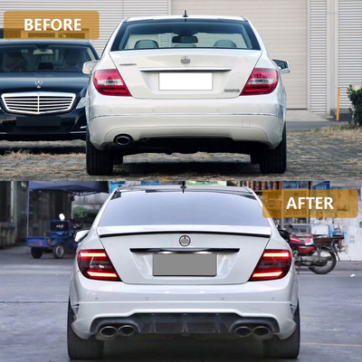Morden Luxury achterbumper diffuser PP plastic voor Mercedes-Benz C-Klasse W204 Upgrade