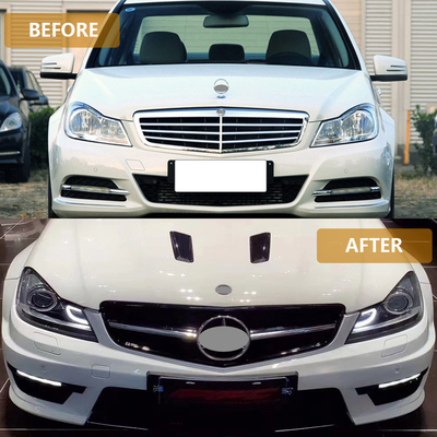 Mercedes-Benz C-Klasse W204 Autogitter gewijzigd naar C63 AMG Style Front Bumper Grille