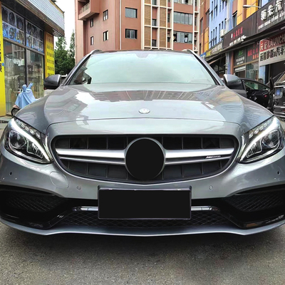 Op maat gemaakte C63 AMG-stijl voorste bumper grille voor Mercedes Benz C-Klasse W205 2015-2018
