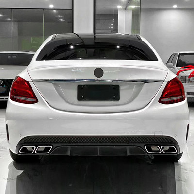 Mercedes-Benz C-Klasse W205 Achterbumper Upgrade Achterverspreider Lip en keel Afvoer