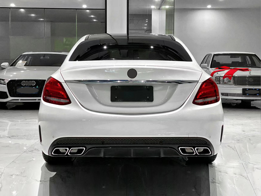 Mercedes-Benz C-Klasse W205 Achterbumper Upgrade Achterverspreider Lip en keel Afvoer