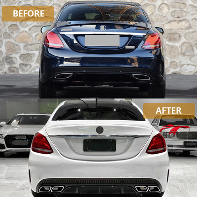 15-18 Mercedes-Benz C-klasse W205 Body Kit Morden Luxury Design Style Staart keelpijp