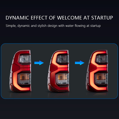 Getoetste Hiace 2020 Achterlichten voor Toyota Hilux Rocco DRL Remdraai Signaal Stoplamp