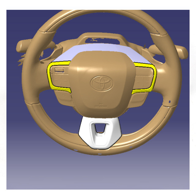 Decoratie Design Stijl Koolstofvezel stuurwiel Decoratie voor Toyota Alphard 2024