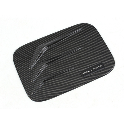 Overige auto-inrichting Carbon Fiber Chrome Tank Trim Cover voor 2024 Toyota Alphard