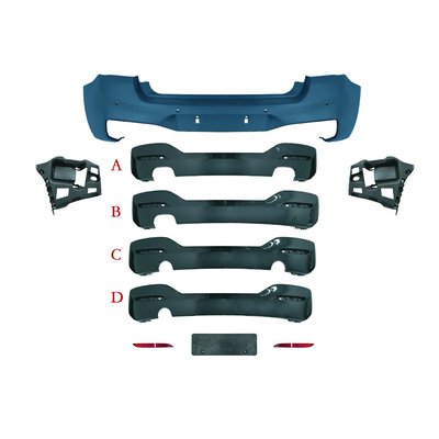 Custom logo geaccepteerde auto kit voor BMW 1 serie F20 15-18 MT stijl upgrade achterlichaam kit