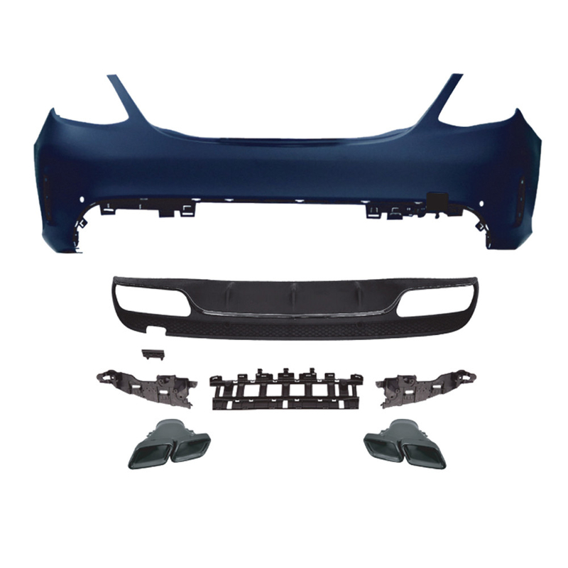 Mercedes-Benz C-Klasse W205 Achterbumper Upgrade Achterverspreider Lip en keel Afvoer